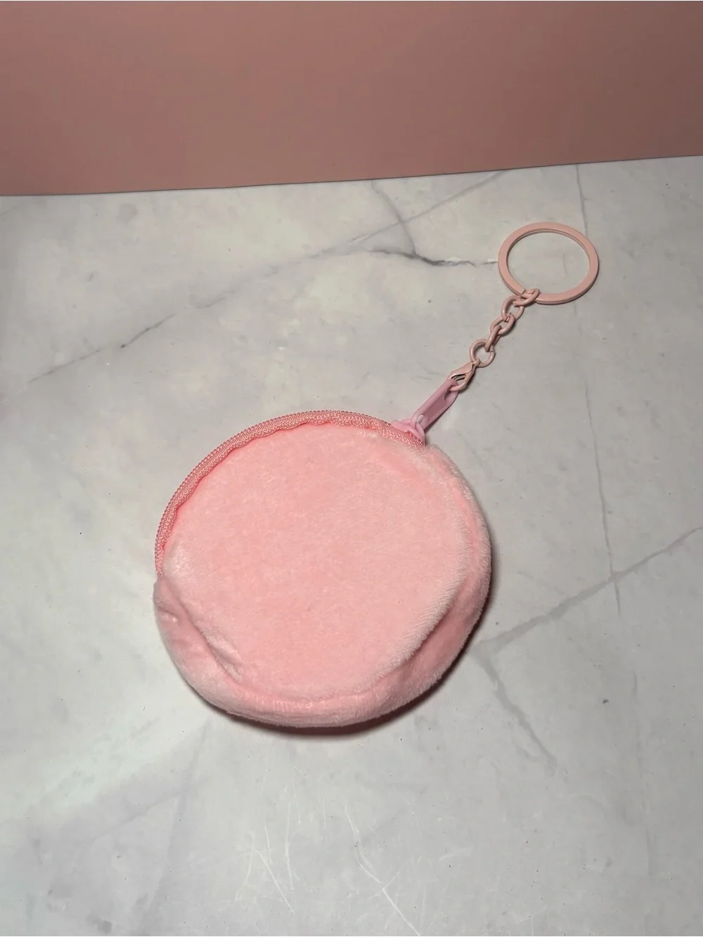 🍓Pink Flamingo Plush Coin Pouch with Heart Print Strawberry Print Compact Mirror